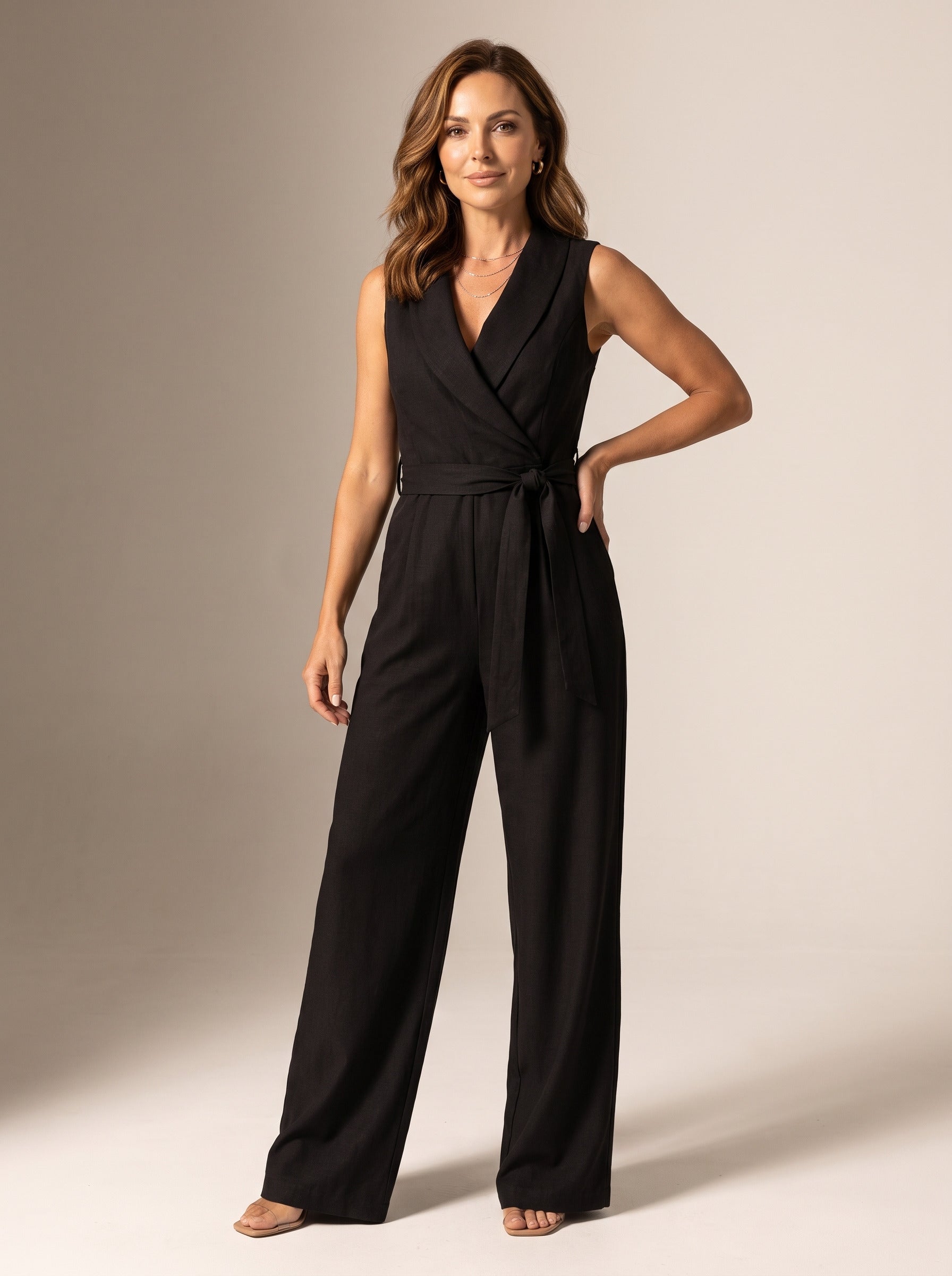 Claire | Women's Sleeveless V-Neck Jumpsuit