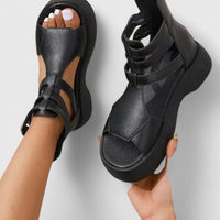 Amanda | Strappy Buckle Platform Sandals