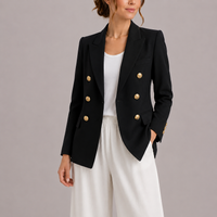 Anita | Double-Breasted Blazer Jacket with Gold Buttons
