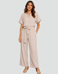 Anne | Belted Wide-Leg Jumpsuit