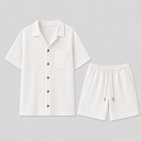 Anthony | Textured Short Sleeve Shirt With Chest Pocket