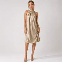 Beverley | Draped Halter Neck Midi Dress