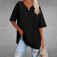 Bronwyn | Oversized V-Neck T Shirt