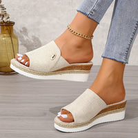 Christine | Woven Platform Wedge Sandals
