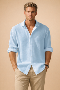 Darren | Relaxed Textured Linen Shirt