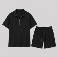 David | Relaxed Quarter-Zip Polo And Shorts Two-Piece Set