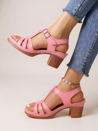 Deborah | Block Heel Sandals with Ankle Strap and Cushioned Sole