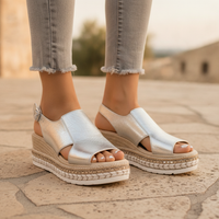 Debra | Elegant Wedge Sandals With Espadrille Platform