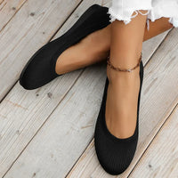 Denise | Knit Ballet Flats with Round Toe