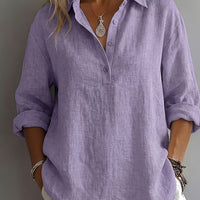 Dianne | Relaxed Collared Linen Shirt