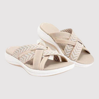 Elaine | Woven Crisscross Slip-On Slides