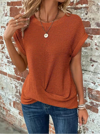 Elizabeth | Waffle Knit Relaxed Fit Top