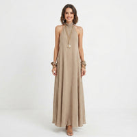 Faye | Boho Halter Neck Maxi Dress