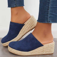 Gail | Espadrille Wedge Mules with Platform Sole
