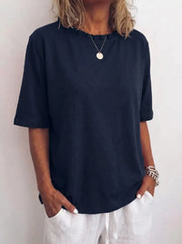 Gail | Relaxed Ruffled Crew Neck Blouse