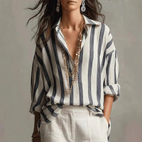 Gail | Striped Oversized Button-Down Shirt