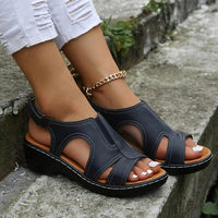 Gail | Wedge Sandals with Cutout Straps