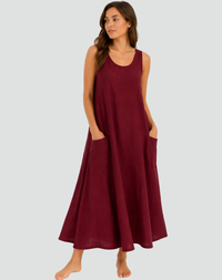Gaye | Relaxed Linen Maxi Dress With Pockets