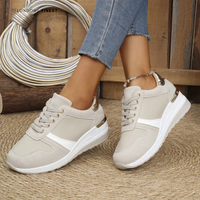 Glenda | Lace-Up Wedge Sneakers With Platform Sole