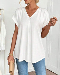 Janet | Relaxed Oversized V-Neck T Shirt