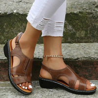 Jennifer | Comfortable Wedge Sandals with Cutout Straps