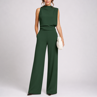 Joan | High Neck Sleeveless Wide-Leg Jumpsuit