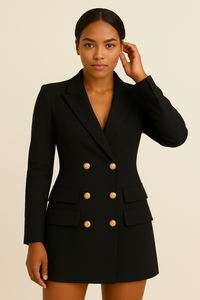 Joy | Double Breasted Structured Blazer Jacket