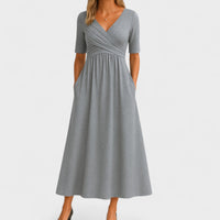 Judith | Wrap V-Neck Midi Dress