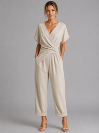 Julia | Wrap Front Top and Trousers Set