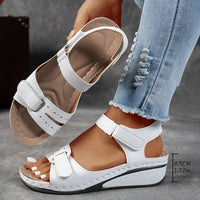 Julie | Adjustable Strap Wedge Sandals