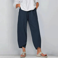 Lyn | Cropped Wide Leg Pants With Drawstring Waist