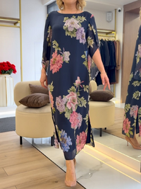 Lynette | Floral Maxi Dress with Wide Sleeves