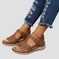 Maureen | Woven Wedge Sandals With Adjustable Strap