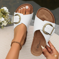 Melissa | Buckle Slides with Contoured Footbed