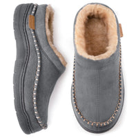 Michael | Moccasin Slippers with Faux Fur Lining and Non-Slip Sole