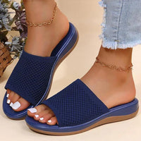 Pamela | Comfortable Mesh Wedge Slides