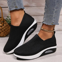 Pamela | Knit Slip-On Platform Sneakers