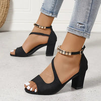 Pauline | Chunky Block Heel Ankle Strap Sandals