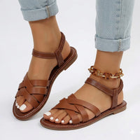Robyn | Woven Strappy Flat Sandals