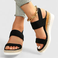 Roslyn | Espadrille Wedge Sandals with Ankle Strap