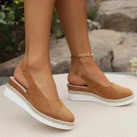 Sharon | Espadrille Platform Slingback Loafers