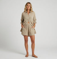 Tanya | Relaxed Linen Look Button Up Shirt