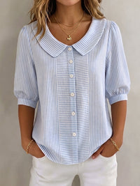 Tanya | Striped Peter Pan Collar Blouse