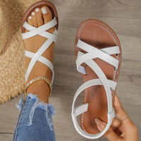 Tracey | Crisscross Strap Flat Sandals
