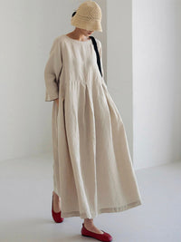 Vicky | Loose Maxi Dress with Side Pockets