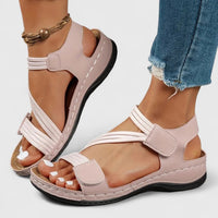 Yvonne | Adjustable Cross Strap Wedge Sandals